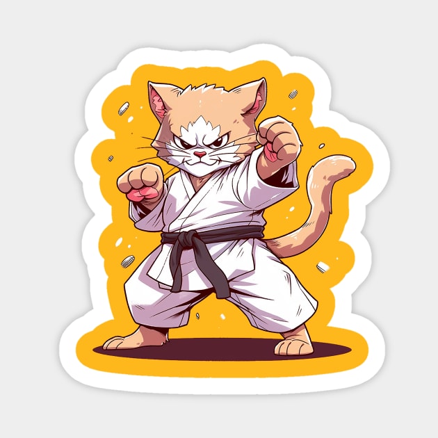 karate cat Sticker by lets find pirate